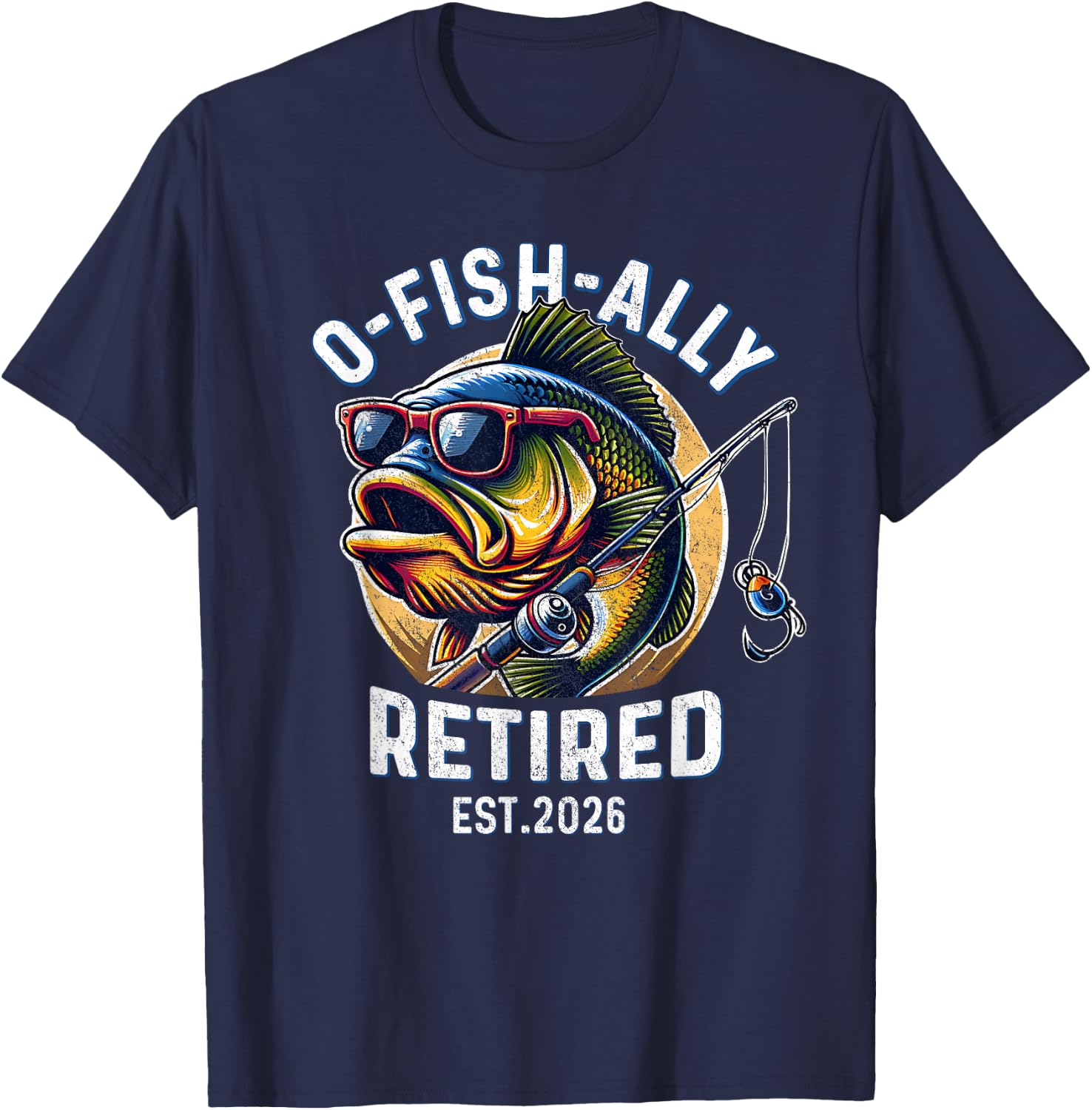 Fisherman Retirement 2026 Ofishally Retired 2026 T-Shirt - Image 2
